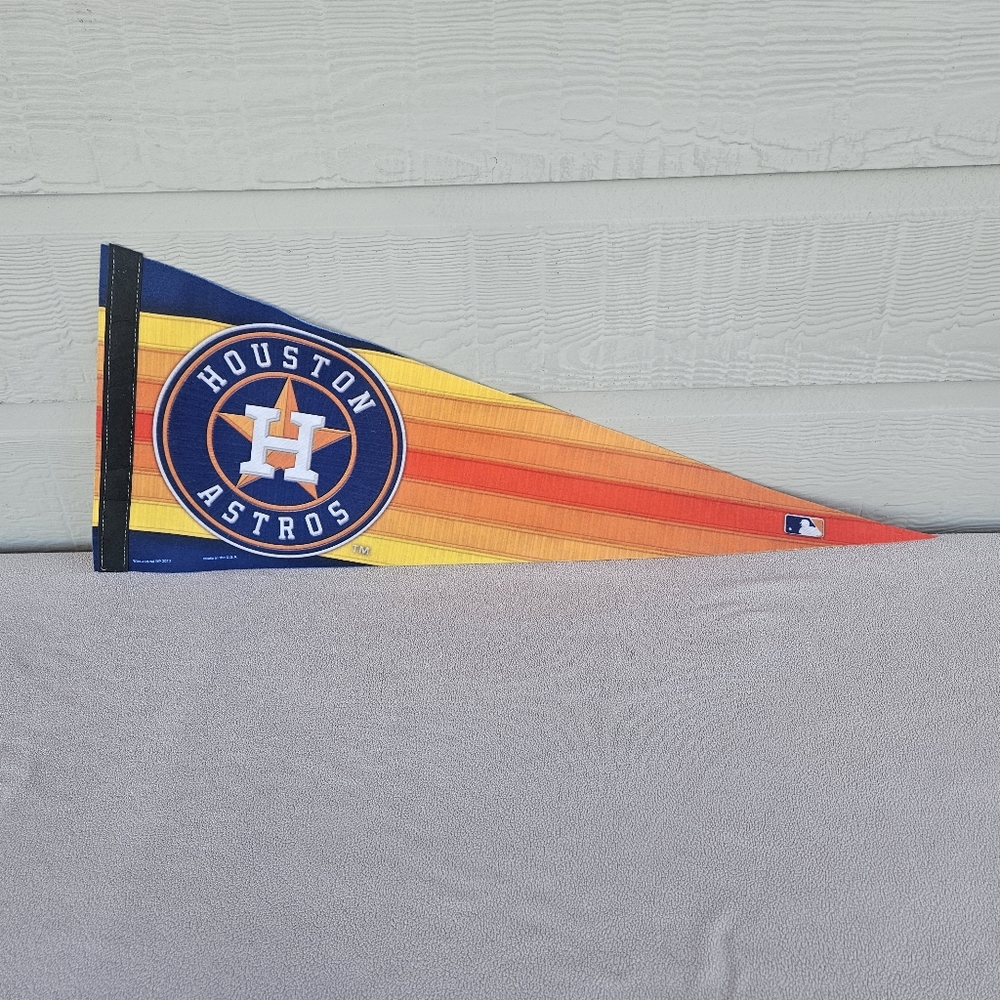 Houston Astros MLB Logo Pennant Blue Baseball Horizontal Wincraft 2013 Felt